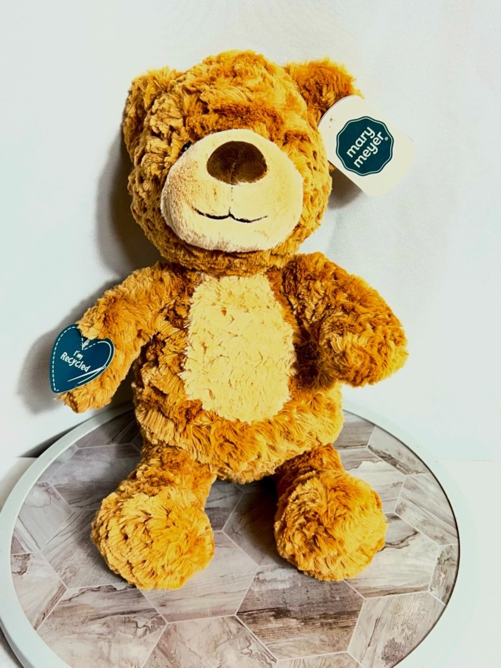 Mary Meyer Again Friends Bear Plush 12” Brown Teddy Recycled Stuffed Toy